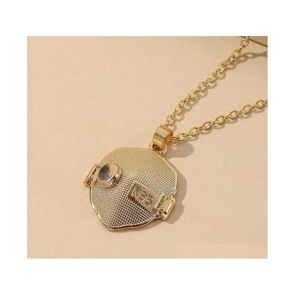 

s1326 fashion jewelry n95 face mask pendant necklace h sqchsz queen66, Silver