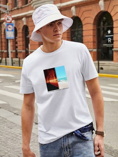 

men slogan graphic tee t5q7#, White;black
