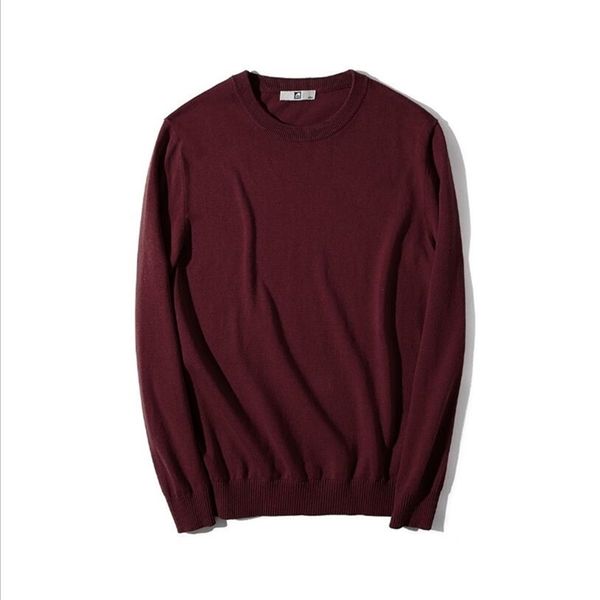 

new spring autumn cotton solid color casual sweater men's slim fit knitted pullovers clothes 201212, White;black