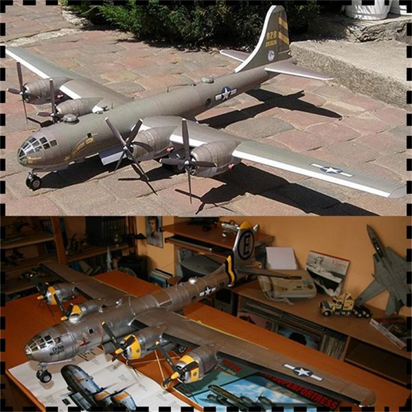 

us b29 superfortress bomber paper craft 1:47 airplane model