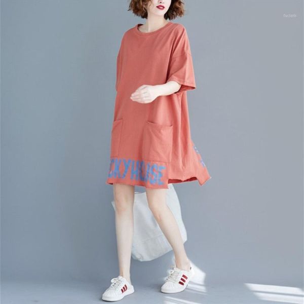 

2020 large size women amoi leisure loose thin long dress1, Black;gray