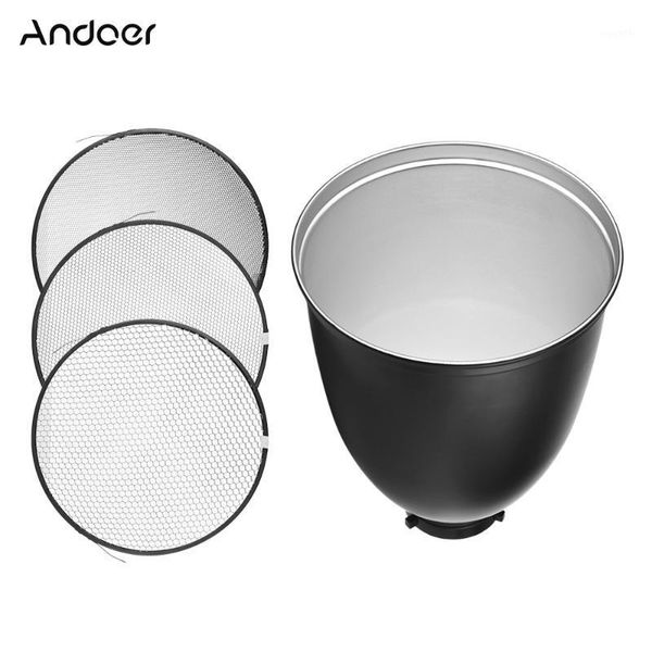 

lighting & studio accessories andoer bowens s-type mount reflector diffuser shade lamp with honeycomb grid for strobe flash1