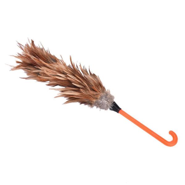 

45cm ostrich natural feather duster brush with wood handle cleaning tool household furniturer car dust cleaner 1pcs h wmtspe