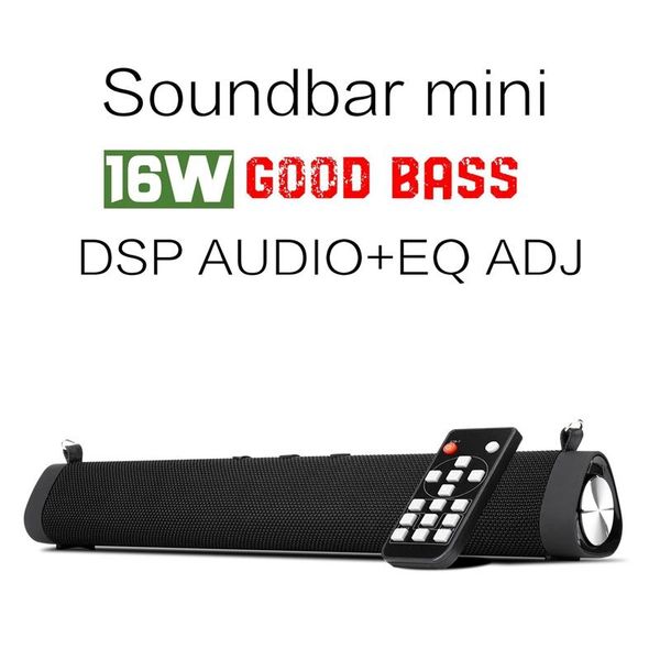 

16w bluetooth soundbar акустическая система с 3 dsp sound version пульт дистанционного управления 4000mah беспроводной сабвуфер для домашнег