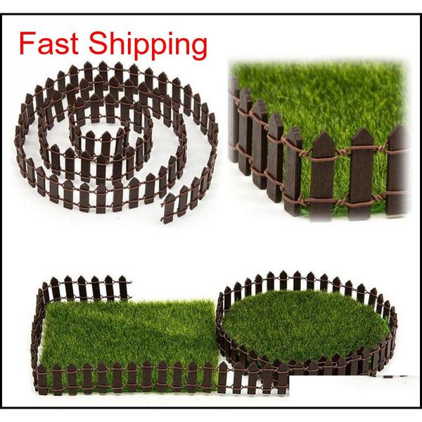 

100*5cm/100*3cm miniature small wood fence diy fairy garden micro dollhouse plant pot decor bonsai ornament qylqjd lipper