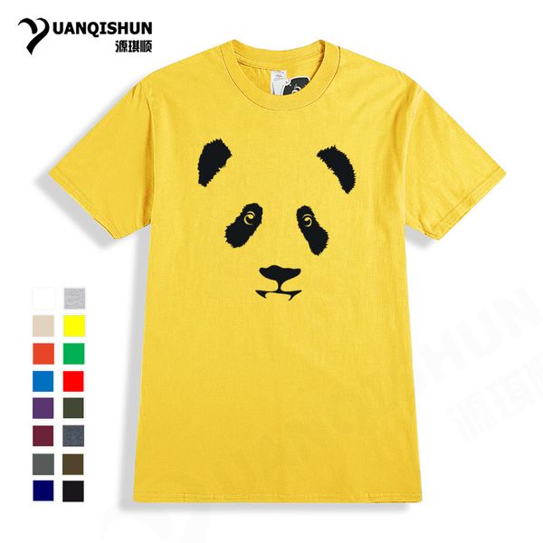 

2018 new panda face print funny novelty 16 colors large size comfortable pure short sleeves tee hooded sweatshirt hoodie men t shirt