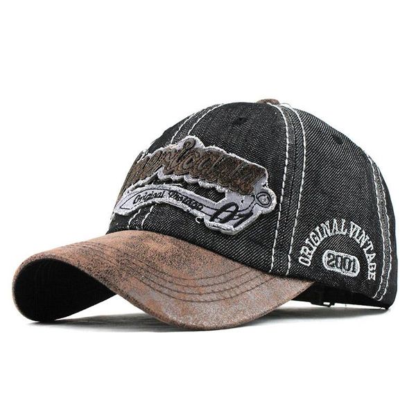 

flb] новый мужские шапки cap denim baseball для мужчин streetwear женщин папа hat snapback вышивки повседневный casquette hip hop cap f358, Black;white