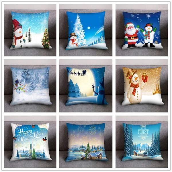 

cushion/decorative pillow 25# print case polyester sofa car cushion cover home decor cute creative christmas santa claus decorative case1