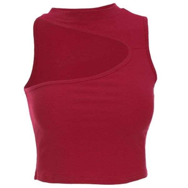 

2021 new female singiny will see jagged y2k off the shoulder thin short tank solid streetwear vest oeyd, White