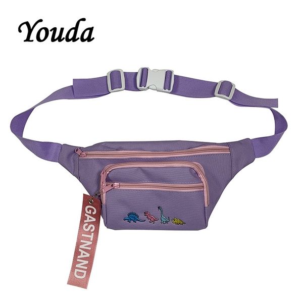 

youda street style chest bag solid color cartoon embroidery cool diagonal bags hip hop trend fashion handsome pockets c1026