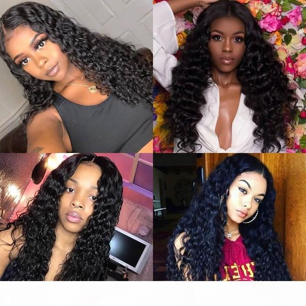 

tkwig hair series peruvian 4 bundles deep wave virgin hair with lace closure full lace with hair under 100, Black;brown