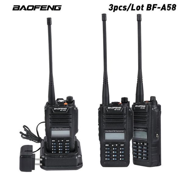 

3pcs/lot original baofeng bf-a58 walkie talkie ip67 waterproof telsiz 10km two way radio hf transceiver hunting radio1