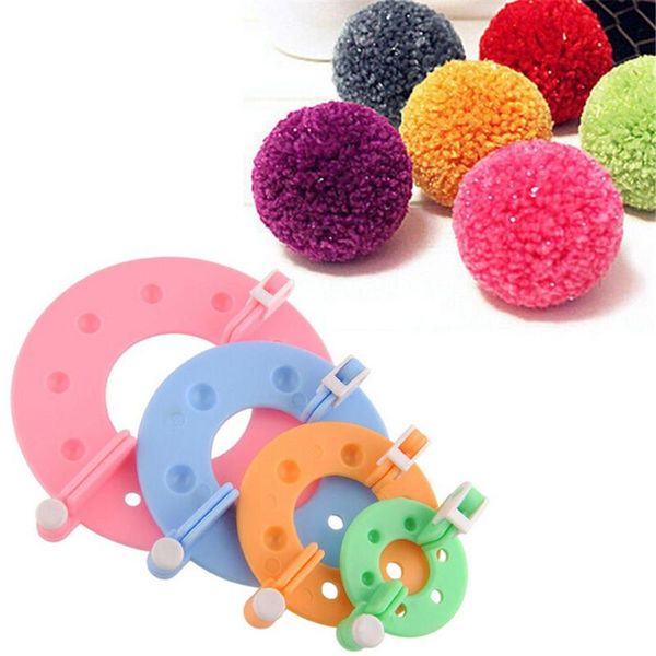 

sewing notions & tools plastic pom maker clover fluff ball weaver needle craft knitting tool diy, Black