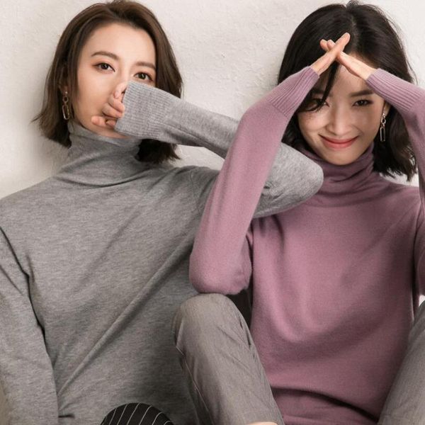 

women's slim fit high-neck knitted bottoming shirt sweater, White;black