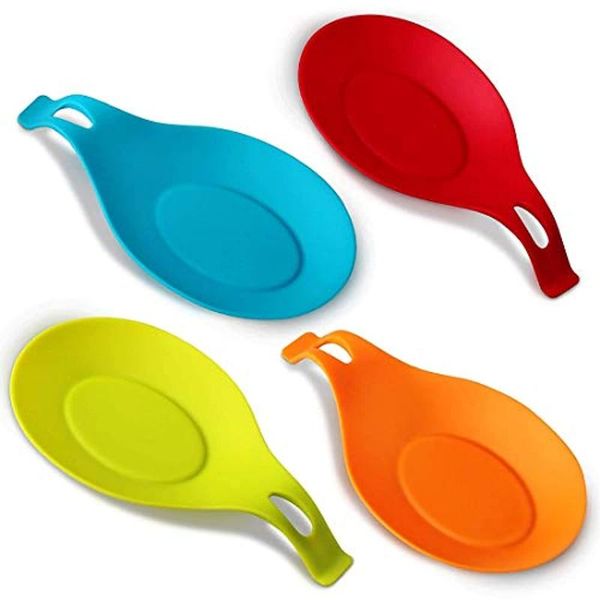 

grade silicone spoon mat silicone heat resistant placemat tray spoon pad drink glass kitchen tool