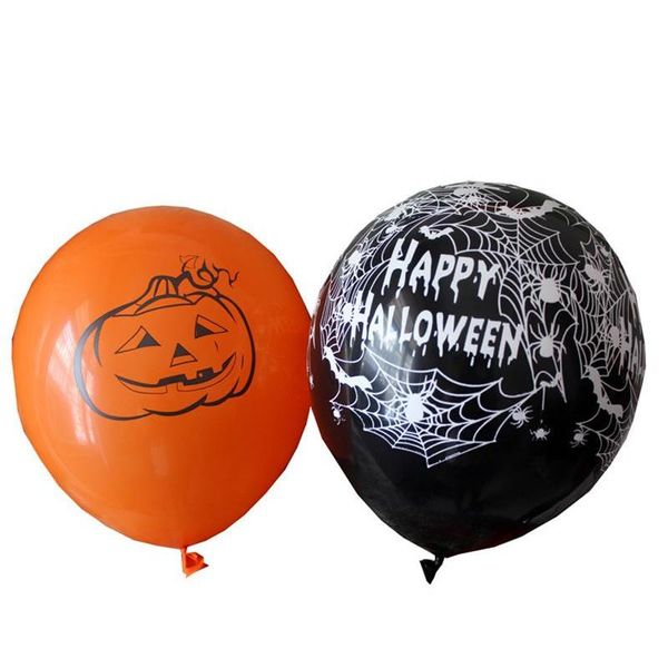 

12 inch latex balloons spider web pumpkin horror halloween decoration globos helium air ball kids toy birthday party decor shipping kjkqf