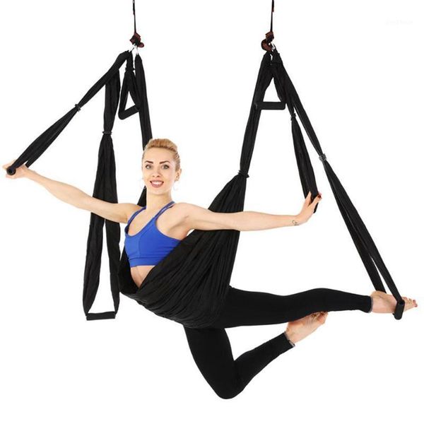 

resistance bands anti-gravity gym hanging inversion flying swing aerial yoga ceiling hammock1