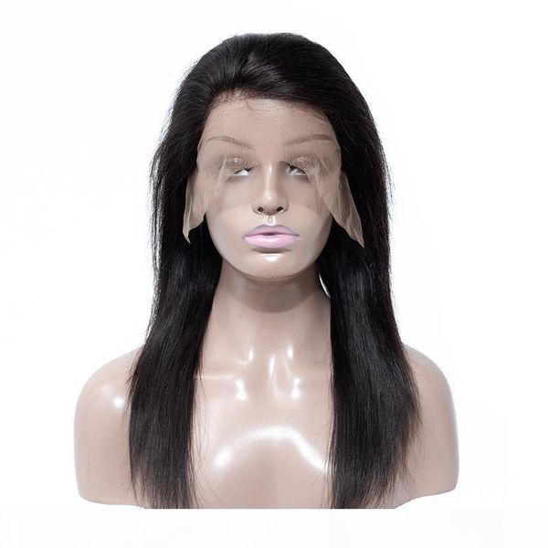 

glaryhair virgin body wave lace frontal wig brazilian lace front human hair wig brazilian remy hair straight, Black;brown