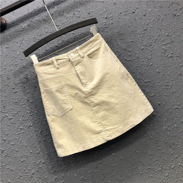 

new 2021 autumn black velvet of ladies vintage high pockets the line skirt mujer y421 mthe 5gfk