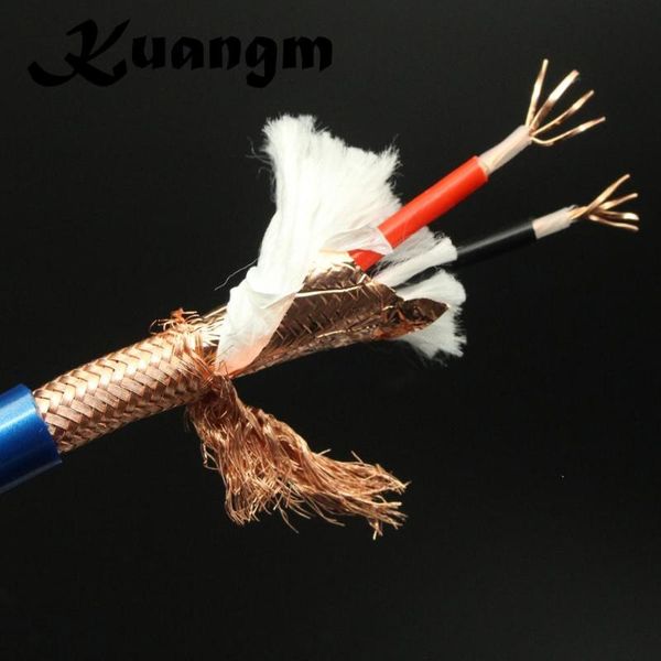 

computer cables & connectors rectangular occ copper conductor high density shielding hifi audio signal line rca connection speaker bulk