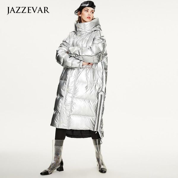 

jiazehua's new 2020 laser silver extended and thickened loose warm diricheba down jacket1, Black