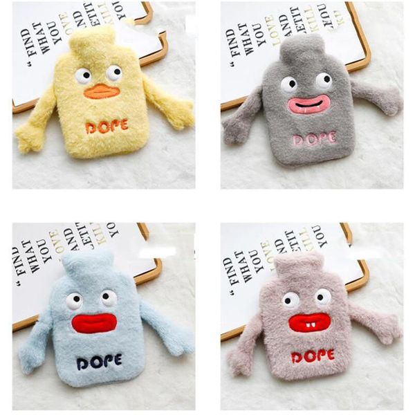 

cute pvc stress pain relief therapy water bottle bag with knitted soft cozy cover winter warm heat reusable hand warmer wmtzej comb2010