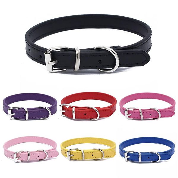 

pet dog collar classic solid basic polyester nylon dog collar with quick snap buckle, can leash & harness