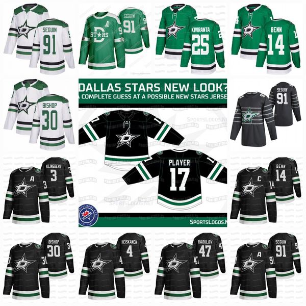 

youth dallas stars 2021 black classic edition joel kiviranta jamie benn seguin radulov heiskanen pavelski bishop khudobin zuccarello jersey, Black;red