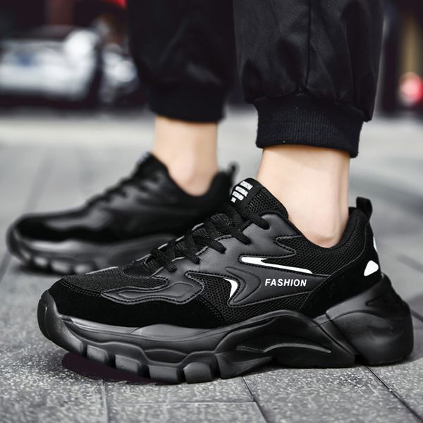 

2021 trend fashion breathable lightweight running shoes for women men tripe black white mens trainers zapatos chaussures 40-45