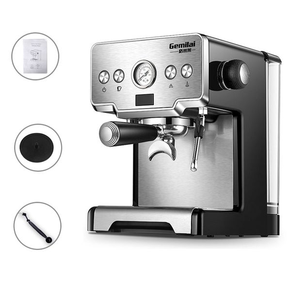 

coffee machine semi-automatic crm3605 espresso machine double cup funnel coffee maker with pull flower cylinder english manual