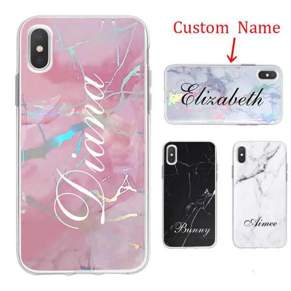 

vip luxury named case, customizable soft marble case, suitable for vip se 2020, xs, xr, x, 7, 8 plus4fre