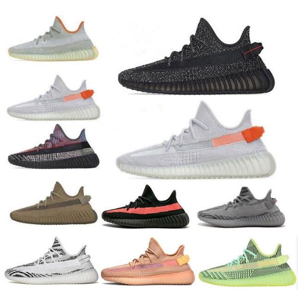 

2021 tail light earth black static reflective marsh flax kanye west running shoes gid glow clay beluga 2.0 men women sneakers