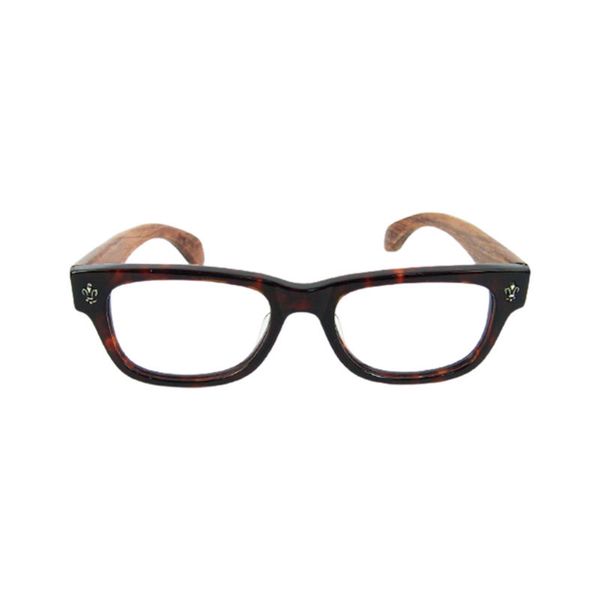 

retro gothic style glasses frame hand made wood optical glasses acetate frame natural rosewood legs decorate rivet