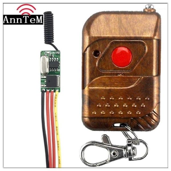 

wireless remote control switch mini small 433mhz rf transmitter receiver 3.7v 5v 6v 9v 12 battery power circuit micro controller1