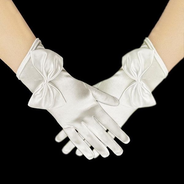 

satin gloves women white ivory black red gant finger short wedding gloves wedding accessories party prom dress bridal gloves h sqcohr