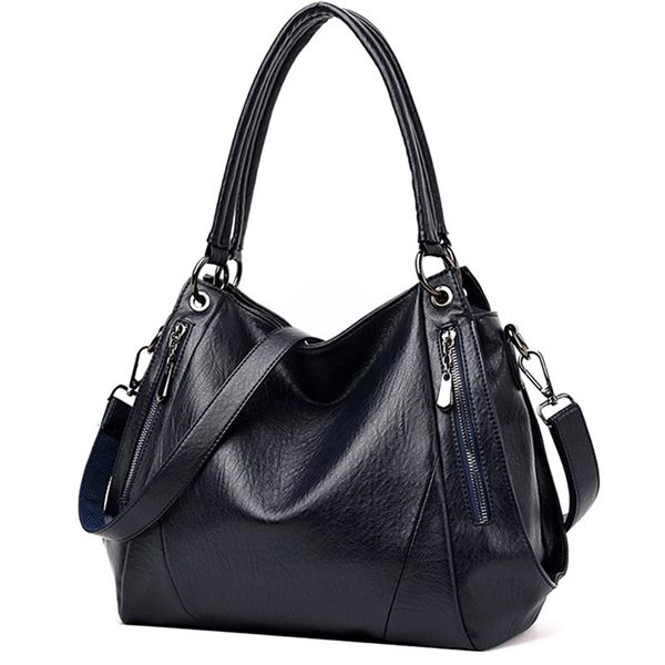 

cross body soft large black shoulder messenger bag for women zipper faux leather designer daily purses and handbags sac a main