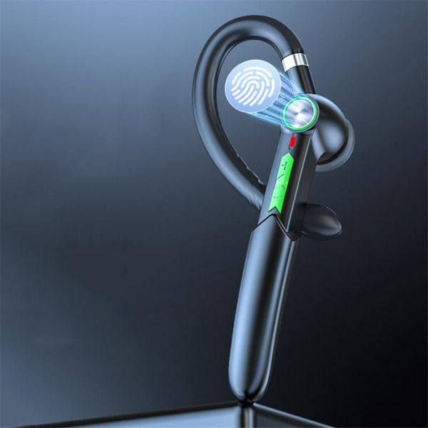 

single ear in-ear business sports earhook bluetooth solution 5.0 car touch bluetooth stereo headset silicone earplugs