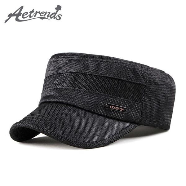 

wide brim hats [aetrends] men's cotton classic hat adjustable army cap cadet vintage flat baseball caps z-10053, Blue;gray