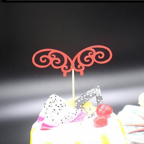 

1шт творческого рождественского дня рождения торт флаг топпер несколько цветы бабочка cup cake флаги для xmas birthday party cake выпечка де