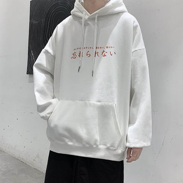 

2021 new graphic printed men hoodies autumn men's hooded sweatshirts harajuku man streetwear japanese casual pullovers fhwj, Black