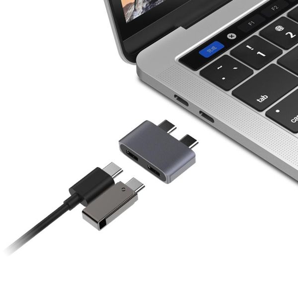 

converter for air 2020, pro 2020/2020/2020 13inch/15inch dual usb type-c hub adapter grey