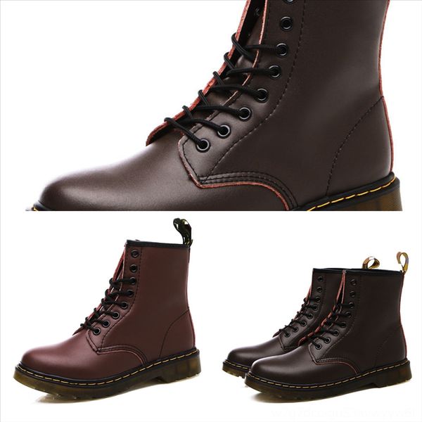

nkruk heel heeledboots winter coarse heel woman shoes desert boots leather high up boots lace leather couple high high snow boots leather, Black