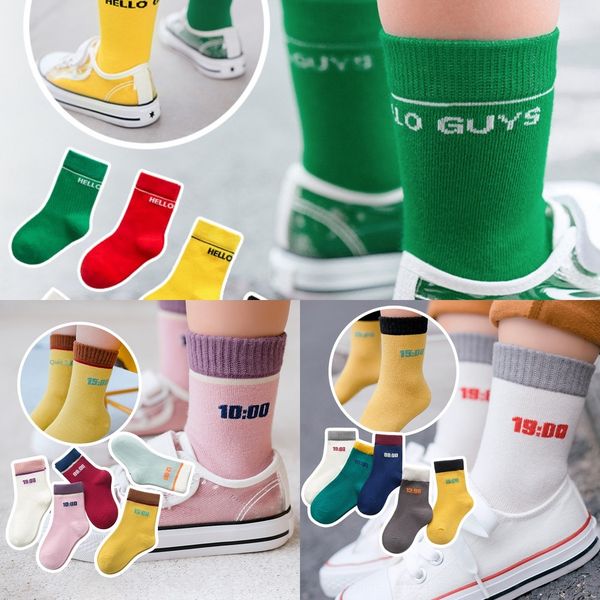 

ребенка детский хлопок детская осень зима полосатый цифровой моды мальчиков и девочек хлопчатобумажные носки детские носки 5zbxa, Black