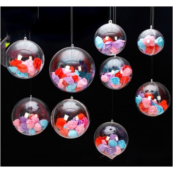

new design christmas decorations balls openable transparent plastic christmas tree ornament party holliday jllolh sinabag
