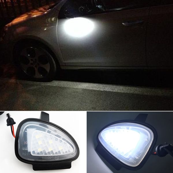 1 coppia Canbus LED sotto specchio laterale Modulo Light Puddle per VW Golf Mk6 6 Mkvi C45 Cabriolet LAD LAD LED BIANCO