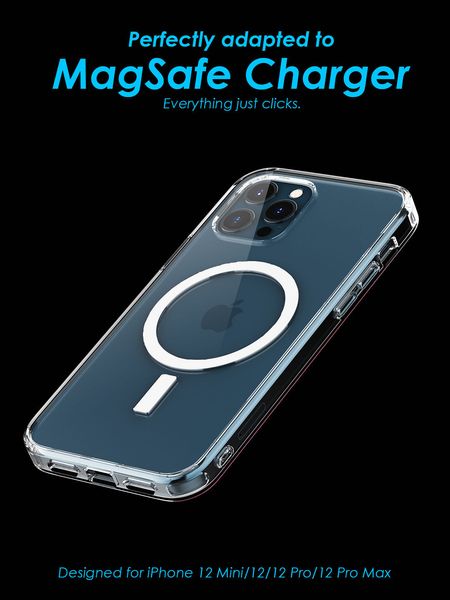 

for iphone 12 case clear tpu and plastic dirt resistant cover with magnet for iphone 12 mini pro max