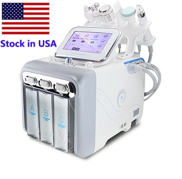 

stock in usa 6 in 1 hydro dermabrasion facial machine rf skin rejuvenaiton diamond microdermabrasion h2o2 oxygen jet bio-lifting wrinkle rem