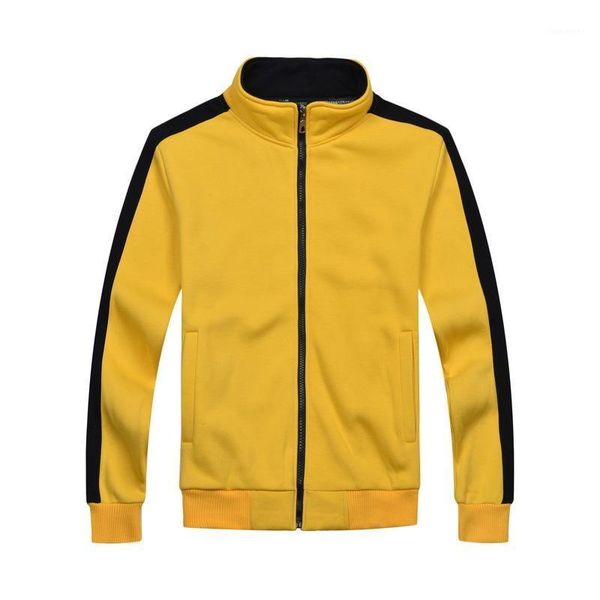 

running jackets outdoor sports hoodie jacket contrast color stand collar solid zip-up autumn and winter training1, Black;red