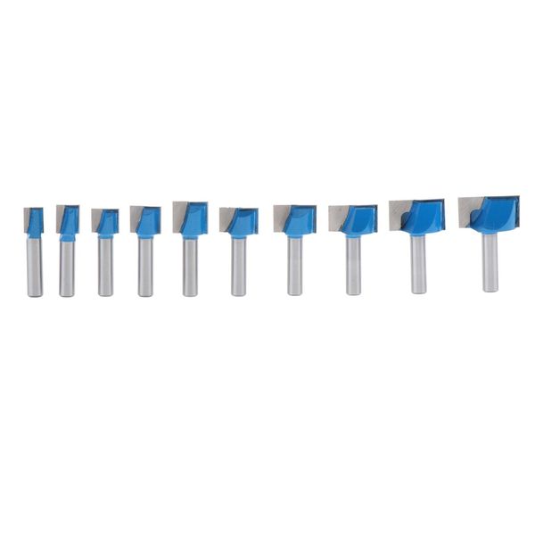 

8mm shank bottom cleaning router bit set 10 pieces router end milling cutter woodworking carving tool