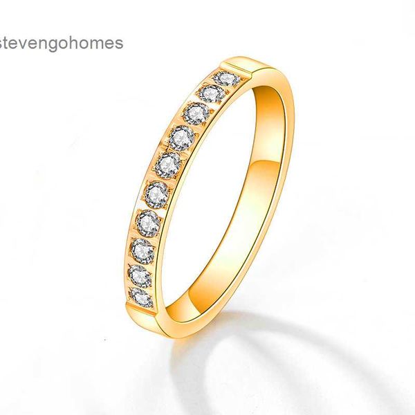 

fashion simple cnc micro diamond ten 18k rose gold index finger ring, Silver